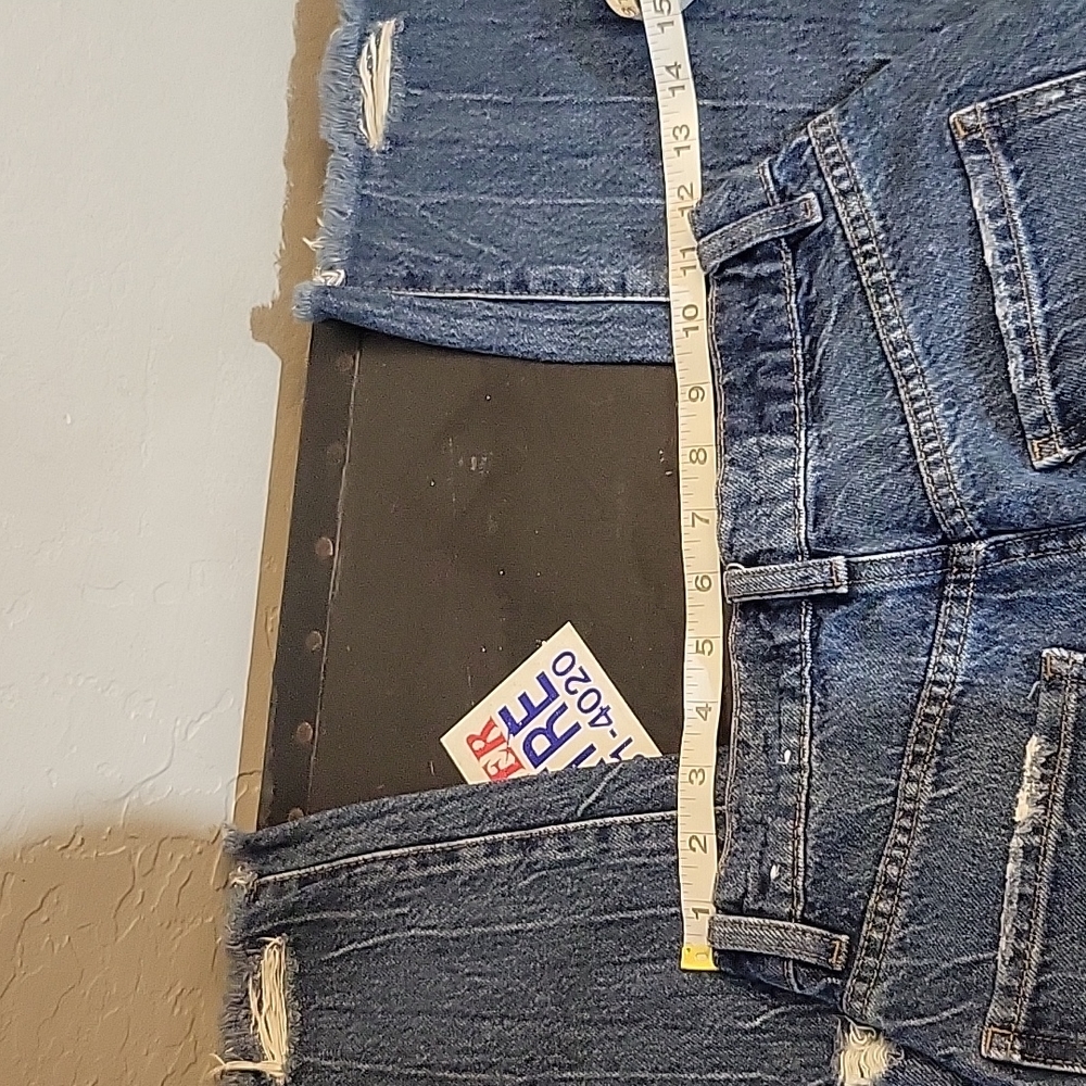 GARAGE JEANS Vintage Straight Distressed Raw Hem Crop Jean 01/25 - Picture 7 of 9